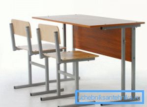 Klassinen koulupöytä ja tuolit
