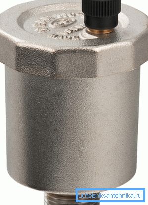 Kuvassa - automaattinen ilmaventtiili.