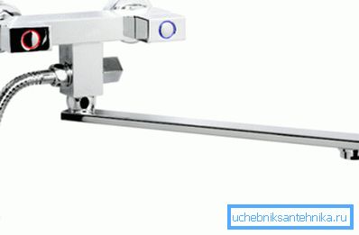 Ruostumaton neste sekoittimelle kylvyssä 50 cm Ruostumaton neste sekoittimelle kylvyssä 50 cm