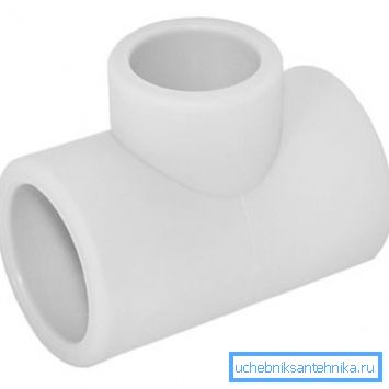 Tee polypropeeniputkille putkistoon Tee polypropeeniputkille putkistoon