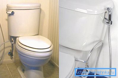 Liitetty WC-suihkun runkoon Liitetty WC-suihkun runkoon